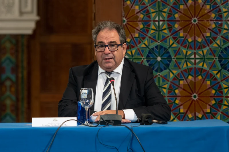 Javier Fernandez Arribas durante su intervención en los encuentros euromediterráneos
