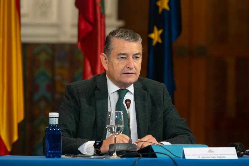 Antonio Sanz durante su intervención en los encuentros euromediterráneos